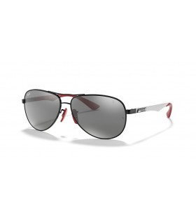 Ray-Ban RB8313M Scuderia Ferrari Collection XL (61 - 13) / SÃ¸lv linser og Sort ramme Solbriller
