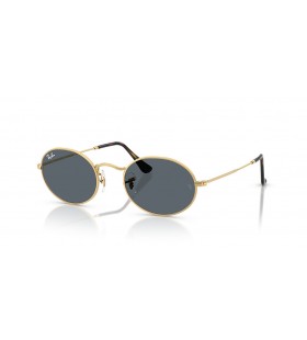 Ray-Ban RB3547N Ovale Flade Linser M (51 - 21) / Blå linser og Guld ramme Solbriller