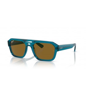 Ray-Ban RB4397 Corrigan Bio-Baseret M (54 - 20) / Brune linser og Blå ramme Solbriller
