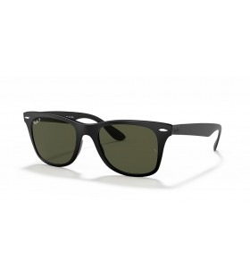 Ray-Ban RB4195 Wayfarer Liteforce L (52 - 20) / Grønne linser og Sort ramme Solbriller