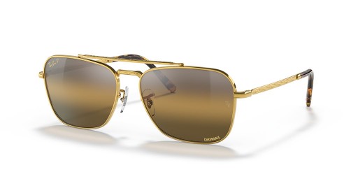 Ray-Ban RB3636 Nieuwe Caravan, M (55 - 15) / Bruin lenzen en Goud frame Zonnebrillen