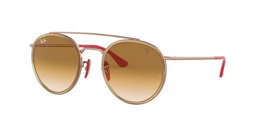 Ray-Ban RB3647M Scuderia Ferrari Collectie M (51 - 22) / Bruin lenzen en Koperen frame Zonnebrillen