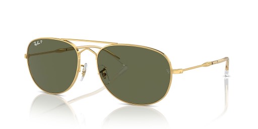 Ray-Ban RB3735 Bain Brug XXL (60 - 17) / Groene lenzen en Goud frame Zonnebrillen