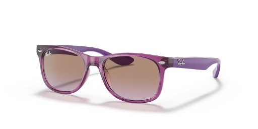 Ray-Ban RB9052SF Nieuwe Wayfarer Kids M (50 - 15) / Violet lenzen en Roze frame Zonnebrillen