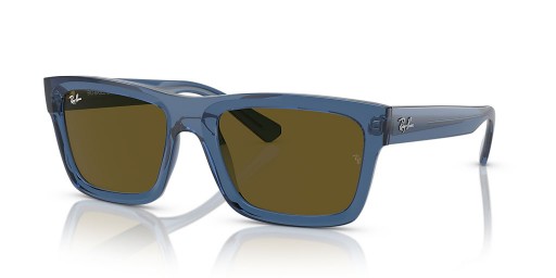 Ray-Ban RB4396 Warren Bio-Based M (54 - 20) / Bruin lenzen en Blauw frame Zonnebrillen