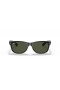 Ray-Ban RB2132F Nieuwe Wayfarer Classic M (55 - 18) / Groene lenzen en Zwart frame Zonnebrillen
