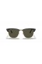 Ray-Ban RB3016F Clubmaster Classic XL (55 - 19) / Groene lenzen en Zwart frame Zonnebrillen
