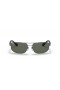 Ray-Ban RB3445 XL (64 - 17) / Groene lenzen en Zilver frame Zonnebrillen