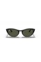 Ray-Ban RB4314N Nina M (54 - 18) / Groene lenzen en Zwart frame Zonnebrillen