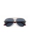 Ray-Ban RB4376 L (57 - 16) / Blauwe lenzen en Grijs frame Zonnebrillen
