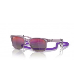 Ray-Ban RB9052S Nieuwe Wayfarer Kinderen S (47 - 15) / Blauwe lenzen en Violet frame Zonnebrillen