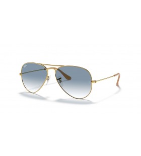 Ray-Ban RB3025 Aviator Verloop XXL (62 - 14) / Blauwe lenzen en Goud frame Zonnebrillen