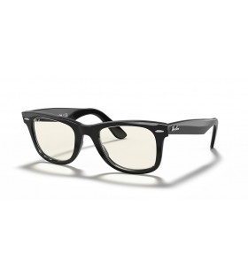 Ray-Ban RB2140F Wayfarer Duidelijk Evolueren L (52 - 22) / Grijs objectieven en Zwart frame Zonnebrillen