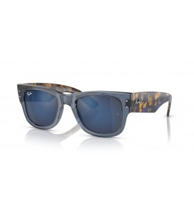 Ray-Ban RB0840S Mega Wayfarer M (51 - 21) / Blauwe lenzen en Blauw frame Zonnebrillen