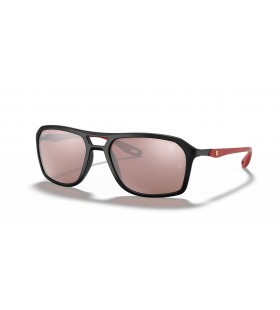 Ray-Ban RB4329M Scuderia Ferrari Collection L (57 - 19) / Zilver objectieven en Zwart frame Zonnebrillen