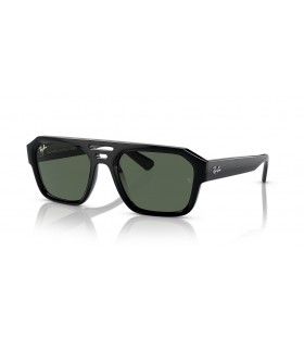 Ray-Ban RB4397 Corrigan Bio-Based M (54 - 20) / Groene lenzen en Zwart frame Zonnebrillen