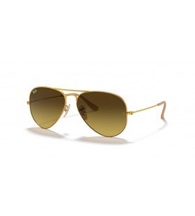 Ray-Ban RB3025 Aviator Verloop XL (58 - 14) / Bruin lenzen en Goud frame Zonnebrillen
