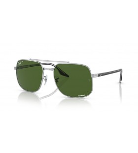 Ray-Ban RB3699 L (59 - 18) / Groene lenzen en Zilver frame Zonnebrillen