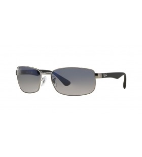 Ray-Ban RB3478 M (60 - 17) / Blauwe lenzen en Zilver frame Zonnebrillen