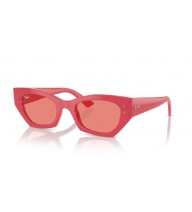 Ray-Ban RB4430 Zena Bio-Based M (52 - 22) / Roze lenzen en Rood frame Zonnebrillen