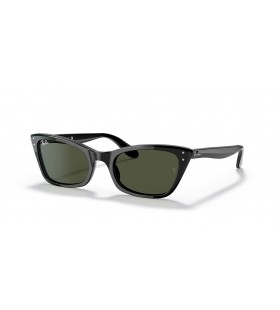 Ray-Ban RB2299 Nainen Burbank S (52 - 20) / Vihreä linssit ja Musta runko Aurinkolasit