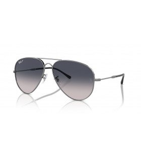 Ray-Ban RB3825 Vanha Aviator XXL (62 - 14) / Sininen linssit ja Hopea runko Aurinkolasit