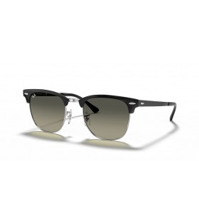 Ray-Ban RB3716 Clubmaster Metalli L (51 - 21) / Harmaa linssit ja Musta runko Aurinkolasit
