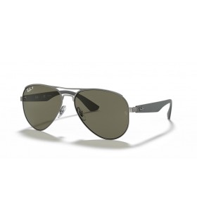 Ray-Ban RB3523 L (59 - 17) / Vihreä linssit ja Hopea runko Aurinkolasit