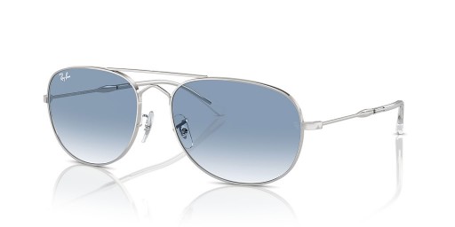 Ray-Ban RB3735 Bain Pont XL (57 - 17) / Bleu de lentilles et de Lunettes de soleil de cadre en Argent