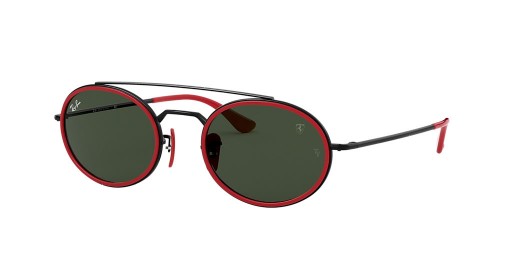 Ray-Ban RB3847M de la Scuderia Ferrari Collection XL (52 - 22) / les lentilles Vertes et Noir frame Lunettes de soleil