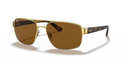 Ray-Ban RB3663 XL (60 - 17) / lentilles Brunes et d'Or frame Lunettes de soleil