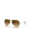 Ray-Ban RB3025 Aviator Gradient XL (58 - 14) / lentilles Brunes et d'Or frame Lunettes de soleil