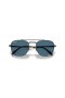 Ray-Ban RB8258 Frank II Titane M (51 - 20) / Bleu de lentilles et de Lunettes de soleil de cadre en Argent