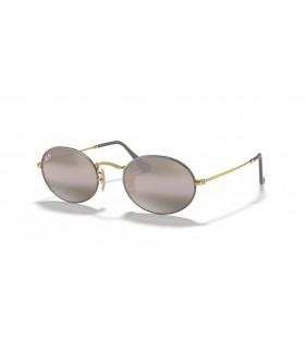 Ray-Ban RB3547 Ovale en MÃ©tal XL (54 - 21) / lentilles Grises et Gris frame Lunettes de soleil