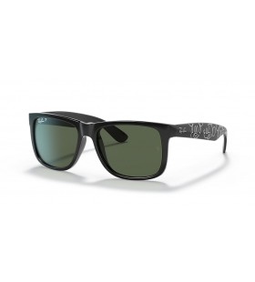 Ray-Ban RB4165 Justin Mickey D20 S (54 - 16) / les lentilles Vertes et Noir frame Lunettes de soleil
