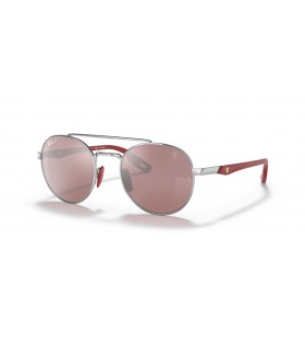 Ray-Ban RB3696M de la Scuderia Ferrari Collection S (51 - 20) / de l'Argent des lentilles et des Lunettes de soleil de cadre en Argent