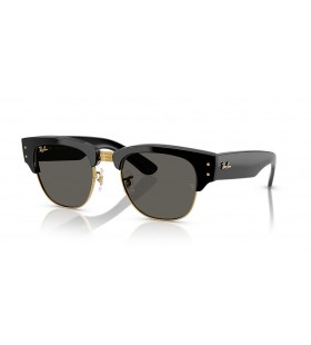 Ray-Ban RB0316S Mega Clubmaster de noir de la Collection XL (53 - 21) / lentilles Grises et Noir frame Lunettes de soleil