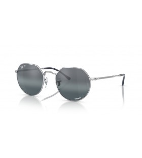 Ray-Ban RB3565 Jack Chromance L (53 - 20) / Bleu de lentilles et de Lunettes de soleil de cadre en Argent