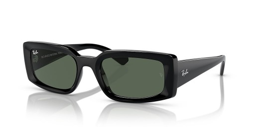 Ray-Ban RB4395 Kiliane Bio-Basierten M (54 - 21) / Grünen Gläsern und Schwarzem Rahmen, Sonnenbrillen