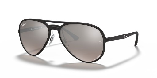 Ray-Ban RB4320CH Chromance L (58 - 16) / Silber Gläsern und Schwarzem Rahmen, Sonnenbrillen