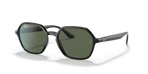 Ray-Ban RB4361 S (52 - 18) / Grünen Gläsern und Schwarzem Rahmen, Sonnenbrillen