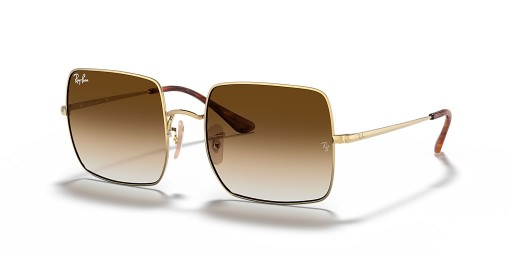 Ray-Ban RB1971 Square 1971 Classic L (54 - 19) / Braun Linsen und Gold Rahmen Sonnenbrille