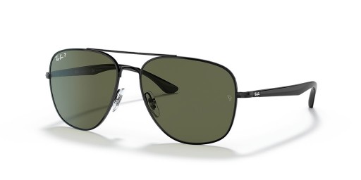 Ray-Ban RB3683 L (56 - 15) / Grünen Gläsern und Schwarzem Rahmen, Sonnenbrillen