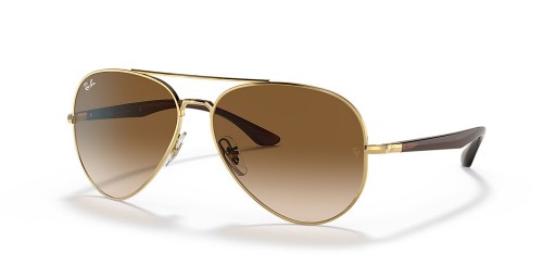 Ray-Ban RB3675 XL (58 - 14) / Braun Linsen und Gold Rahmen Sonnenbrille
