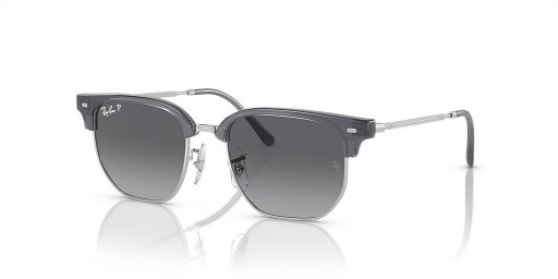 Ray-Ban RB9116S New Clubmaster Kids XL (47 - 17) / Grau-Gläsern und Blau-Rahmen und Sonnenbrillen