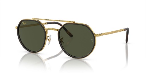 Ray-Ban RB3765 L (53 - 22) / Grünen Gläsern und Gold Rahmen Sonnenbrille