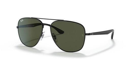 Ray-Ban RB3683 L (56 - 15) / Grünen Gläsern und Schwarzem Rahmen, Sonnenbrillen