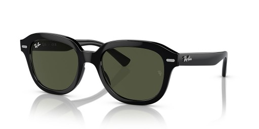 Ray-Ban RB4398 Erik L (51 - 20) / Grünen Gläsern und Schwarzem Rahmen, Sonnenbrillen