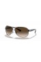 Ray-Ban RB3386 XXL (67 - 13) / Braun Linsen und Silber-Rahmen-Sonnenbrille