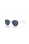 Ray-Ban RB9565S Jack Kinder M (47 - 19) / Blau-Objektive und Silber-Rahmen-Sonnenbrille